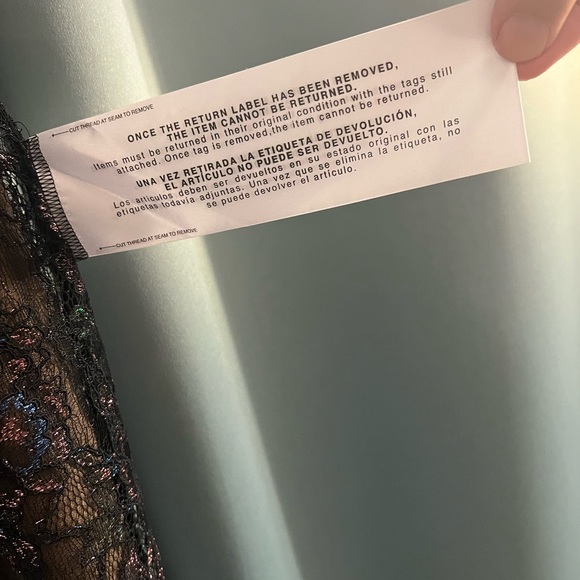 Fiona Lace Overlay Metallic Highlight Dress, Dress The Population, New With Tags - Picture 4 of 7